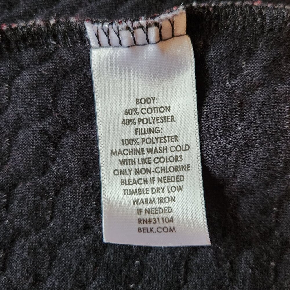 ❤️ 4/$20 Kim Rogers vest Women's medium Quilted red black zip-up Collar fall - Picture 13 of 16